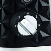 Richards Vector 4 Slice Toaster, High Gloss Geometric Design, Defrost and Reheat, Variable Width Slots, Removeable Crumb Tray, Black, 248131